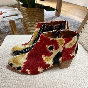 Miss Albright Anthropologie Fabric Booties, 8, EUC